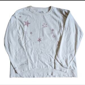 Fat Face UK Jennifer Star Cream Pink Crew Neck Soft Warm Sweatshirt